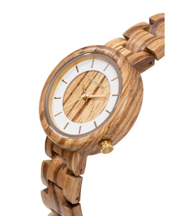 Holzspecht Wood Wrist Watch Sonnentaler Zebra Wood