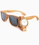 Wood Watch and Wood Sunglasses Olive