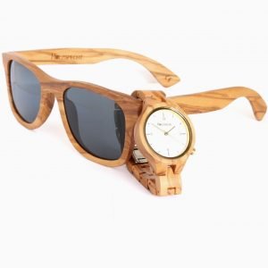 Wood Watch and Wood Sunglasses Olive