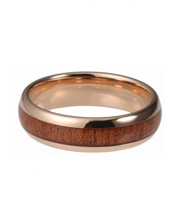 Holzspecht Tungsten Ring mit Holz