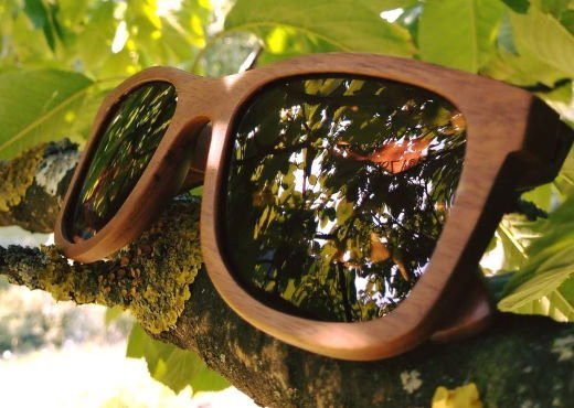 Holzsonnenbrille Weitblick Walnuss