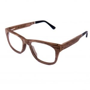 Optische Holzbrille Augenblick Walnuss