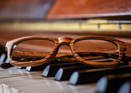 Optical Wooden Glasses Augenblick Zebra Wood