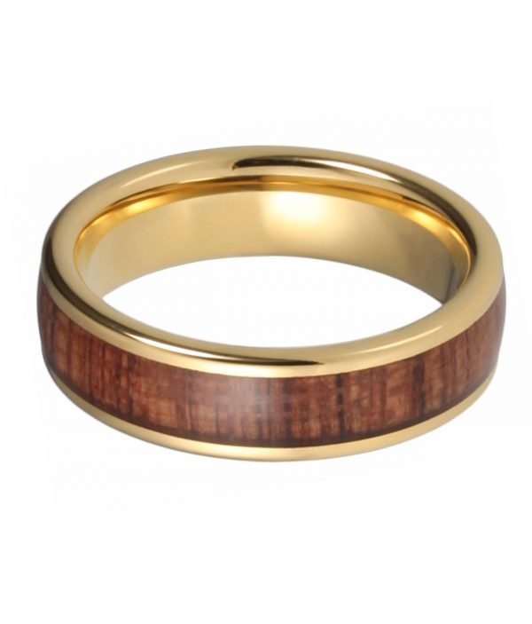 Holzspecht Ring Regulus aus Tungsten und Holz