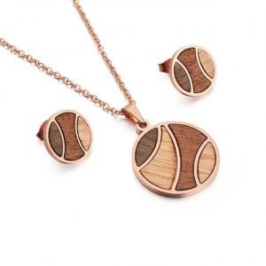 Holzspecht earrings and necklaces made of wood