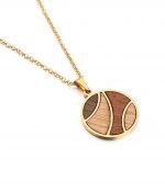 Necklace made of wood gold