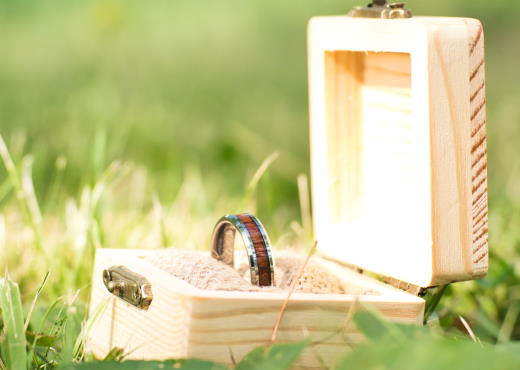 Holzspecht Ring from Tungsten and Wood